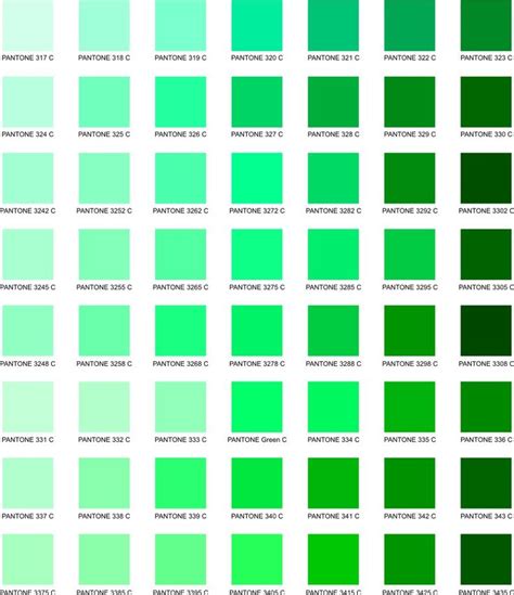 Greens Pantone Green Pantone Color