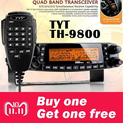 Tyt Th 9800 Pro 50w 809ch Quad Band Dual Display Th9800 Car Radio