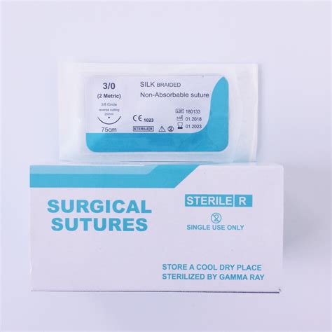 Disposable Medical Products Non Absorbable Sterile Surgical Suture Silk