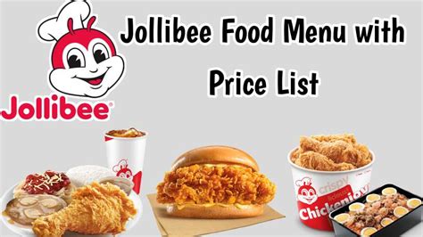 Jollibee Menu With Price List 2023 Philippines Updated