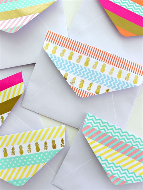 Envelope Dressing With Washi Tape Washi Tape Cards Washi Tape Diy