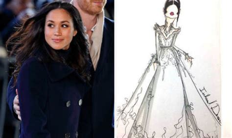 Is This Meghan Markles Wedding Dress Sketches Emerge Of Figure