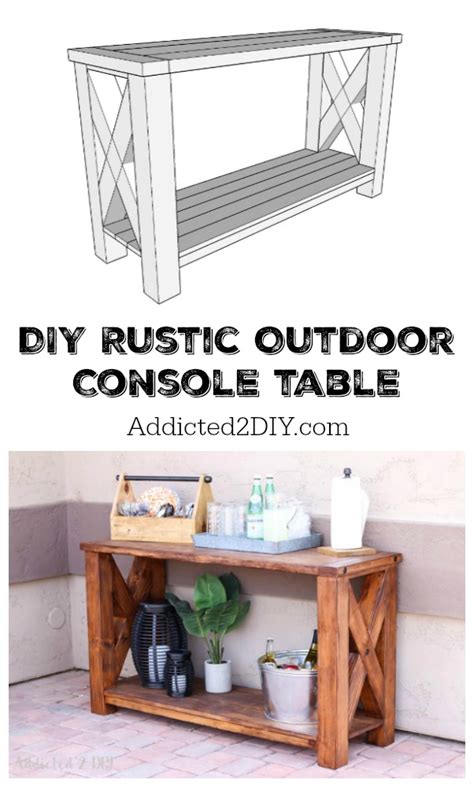 Diy Rustic Outdoor Console Table Great Outdoors