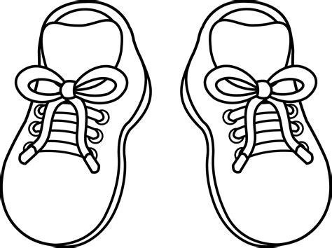 Pair Of Childrens Shoes Free Clip Art