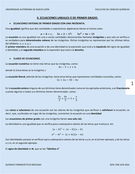 Actividad 3 Ecuaciones Lineales Fraccionarias Literales Problemas