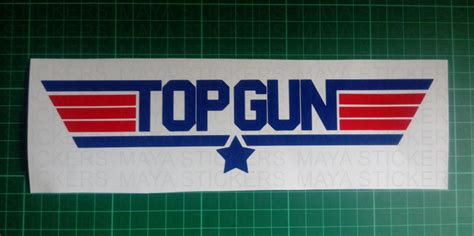 Top Gun Logo Stickers Decals Dual Color