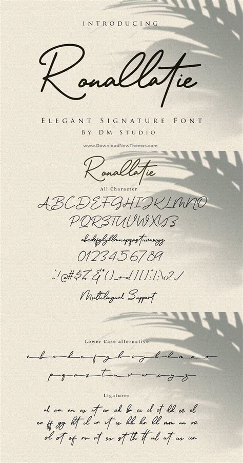 Ronallatie Elegant Signature Font In 2020 Signature Fonts Creative