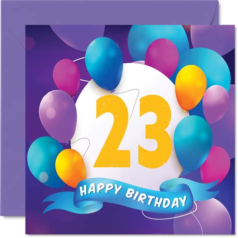 Buy 23rd Birthday Card For Men Women Balloon Party Happy Birthday