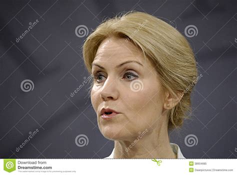 Ms Helle Thonring Schmidt Danish PM Editorial Image Image Of Politics