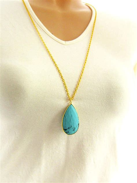 Th Anniversary Gift For Her Genuine Turquoise Etsy