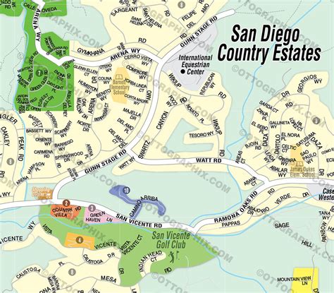 San Diego Country Estates Map San Diego County Ca Otto Maps