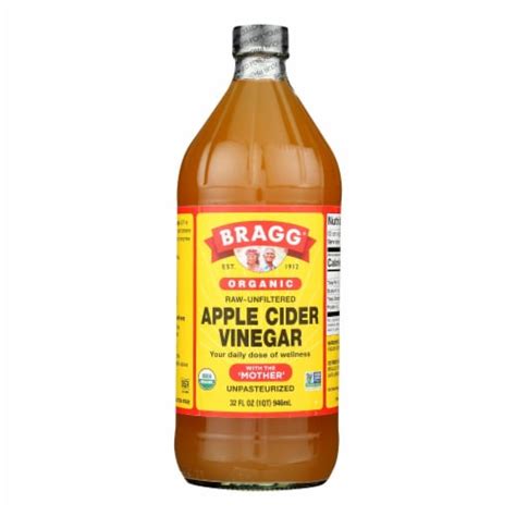 Bragg Apple Cider Vinegar Organic Raw Unfiltered 32 Oz Case
