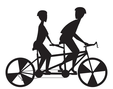 Couple In Tandem Bike 10429561 Vector Art At Vecteezy
