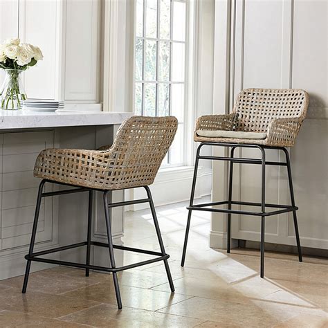 Bailey Woven Wicker Bar And Counter Stools