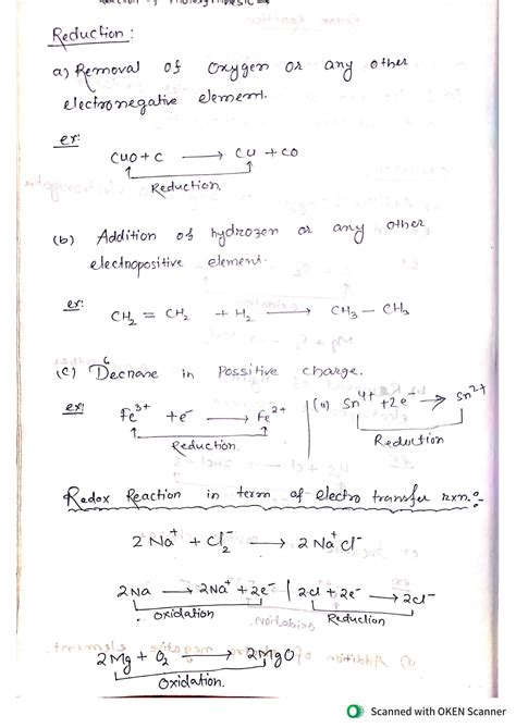 Solution Redox Reaction Class 11 Chemistry Studypool