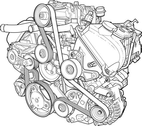 V8 Engine Drawing At Getdrawings Free Download