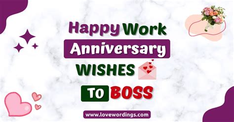 Amazing Work Anniversary Wishes To Boss