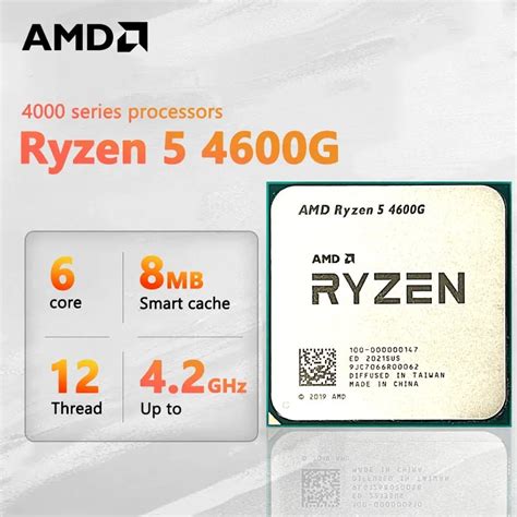 Amd Ryzen 5 4600g Ryzen 5 4000 G Series Renoir Zen 2 6 Core 37 Ghz