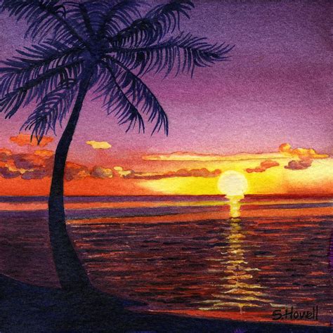 Low price guarantee, fast shipping & free returns, and custom framing options on all prints. watercolor and sunset on a beach - Bing Images | Projects ...