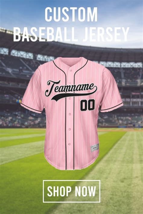 Custom Pinstripe Baseball Jersey Pink Black Sublimation Custom Baseball Jersey Baseball