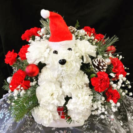 Flowers from $19.99 · delivery today · satisfaction guaranteed Santa Paws Puppy Arrangement in San Antonio, TX - Awesome ...