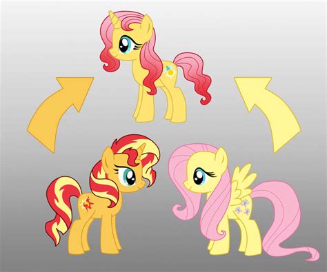 Pony Fusion Fluttershy And Sunset Shimmer By Willemijn1991 On Deviantart