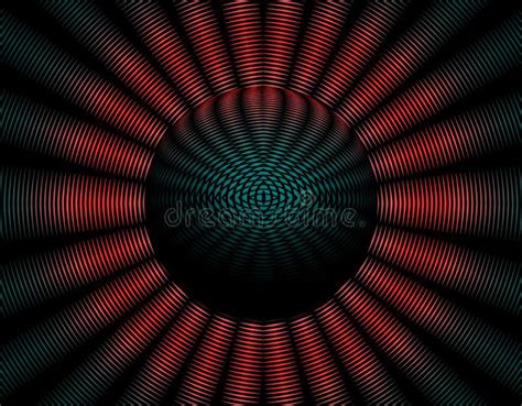 Abstract Technology Background Rays Are Interference Pattern With