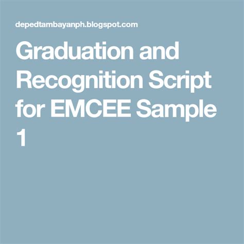 Sample Program For Recognition Ceremony Free Master Of Ceremony Script