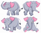 Elephant Cartoon Vector Art, Icons, and Graphics for Free Download