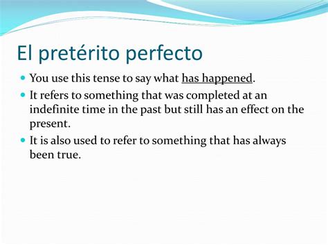 Ppt Review Of Past Participlesintroduction To Pretérito Perfectoel