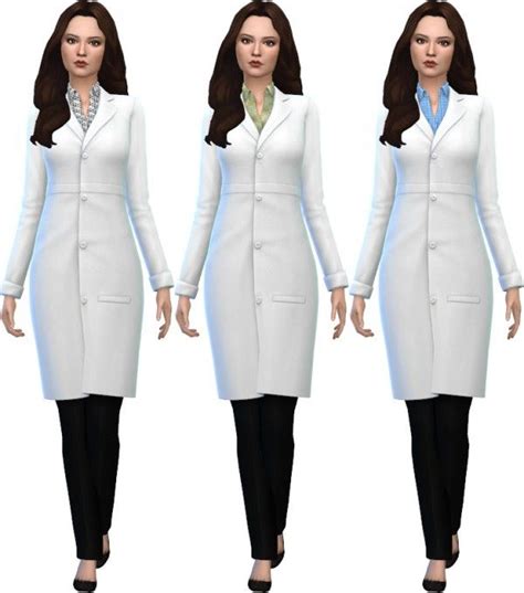Deelitefulsimmer Lab Coat • Sims 4 Downloads Work Outfit Sims 4