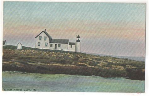 Limited edition harbour lights yaquina bay lighthouse collectible figurine younger & associates. Winter Harbor Light, MARK ISLAND ME, Vintage Maine ...