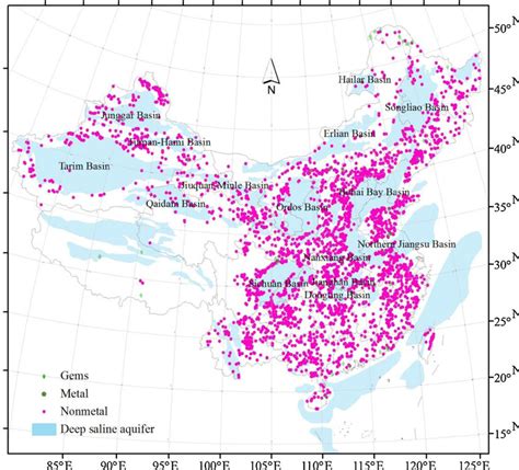 Map Of Onshore Natural Resources Under Development In China Download