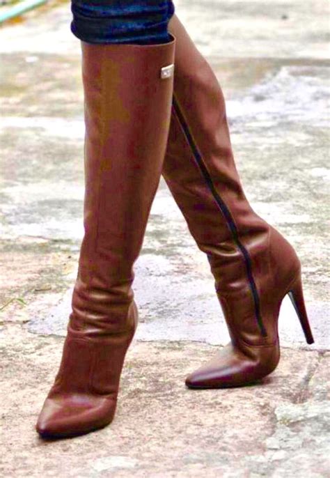 pin by martyn booth on stiefel leather boots heels brown thigh high boots leather high heel