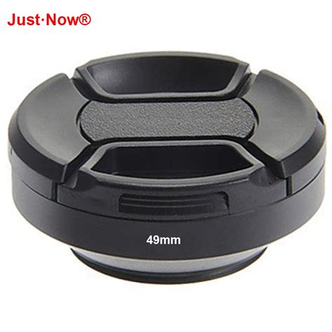 Just Now Screw In Mount 49mm Metal Wide Angle Lens Hood With Lens Cap