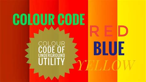 Apart from safety, there are other reasons too. Colour code of underground utility | safety training video ...