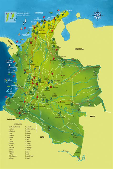 Mapas Geográficos Da Colômbia Fox Press™