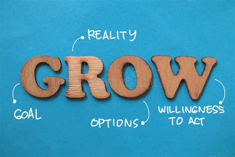 Grow Goal Reality Options Willingness To Act Text Words Typography