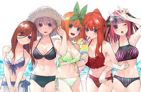 Wallpaper Anime Girls 5 Toubun No Hanayome Nakano Miku Nakano Itsuki Nakano Ichika Nakano