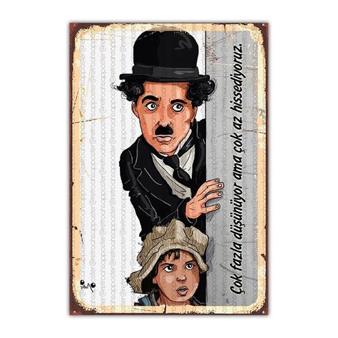 Charlie Chaplin Ahşap Retro Vintage Poster Retro Ahşap Poster