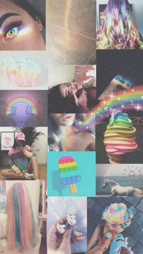 Best Rainbow Aesthetic Wallpaper Collage 34 Ideas Rainbow Aesthetic