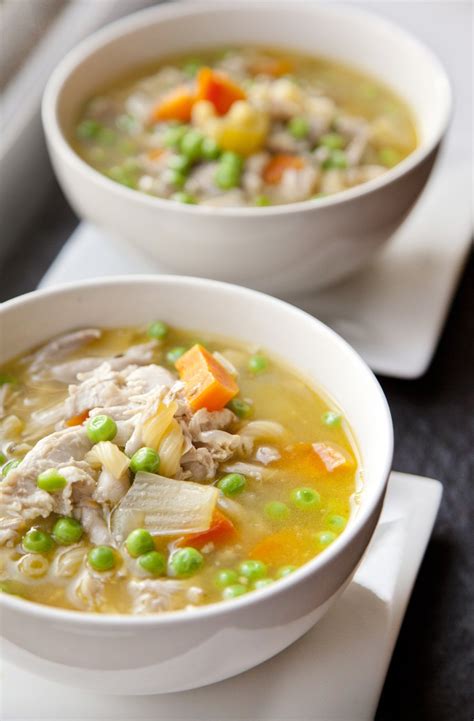 Chicken soup is a soup made from chicken, simmered in water, usually with various other ingredients. UrbanCookery - Pressure Cooked Chicken Soup