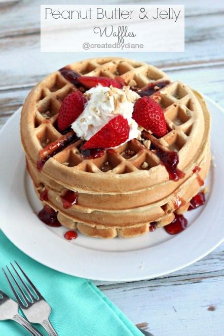 People have trouble making peanut butter and jelly sandwiches. Peanut Butter and Jelly Waffles | Created by Diane