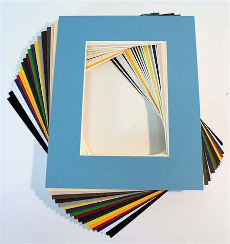 Pack Of 20 Mixed Colors 8x10 Picture Mats Matting With