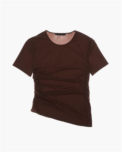 Helmut Lang Ruched Reversible Tee Helmutlangcom Helmut Lang