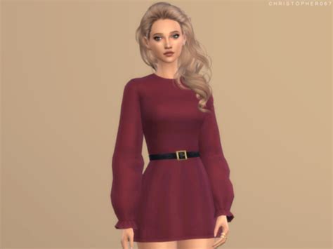 The Sims 4 Maxis Match Cc Dress By Christoper067 Dresses Short