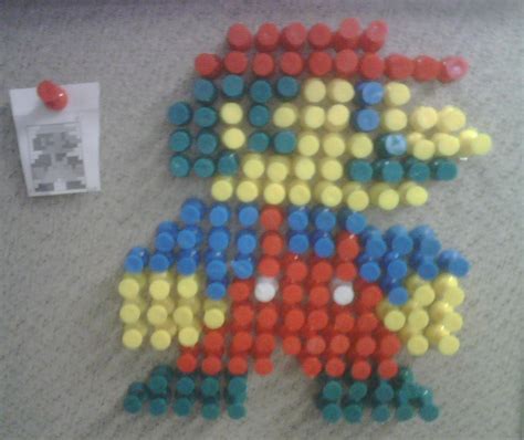 Push Pin Mario Sprite 3 Steps Instructables