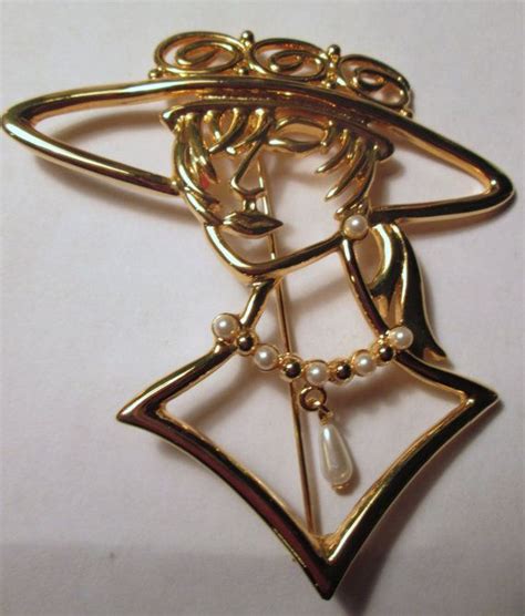Old Vintage Jj Jonette Jewelry Signed Pin Brooch By Sideeffectsny Jewelry Unique Jewelry