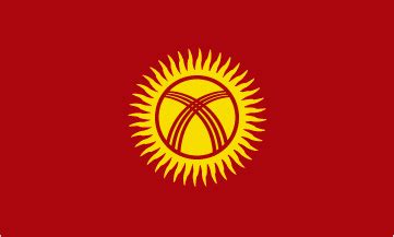 Kızıl fonlu bayrağın ortasında sarı bir güneş yer almaktadır. TürkBirDev - 7 Devlet 1 Millet: Kırgızistan