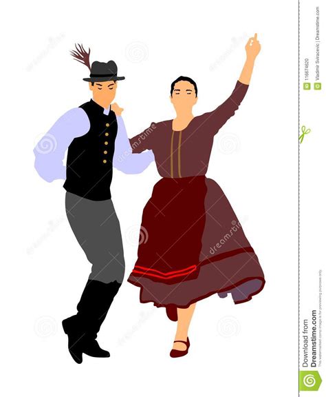 Couple In Love Dancing Balkan Folk Folklore Event On Wedding Ceremony